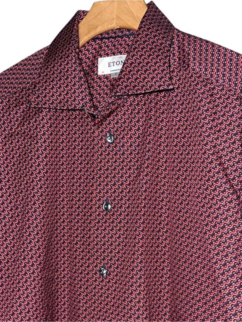Eton Men’s Pink Patterned Dress Shirt